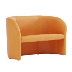 Canapé 2 places Dream - textile enduit orange