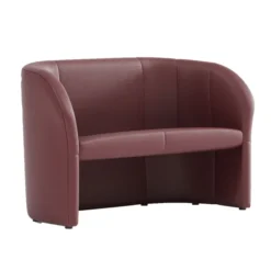 Canapé 2 places Dream - textile enduit bordeaux