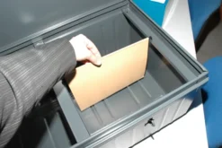 Cantine d'archivage en acier - 80 cm / 95 litres - avec kit support pour dossiers suspendus