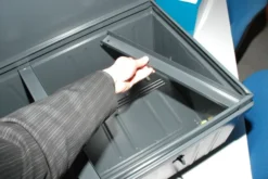 Cantine d'archivage en acier - 80 cm / 95 litres - avec kit support pour dossiers suspendus