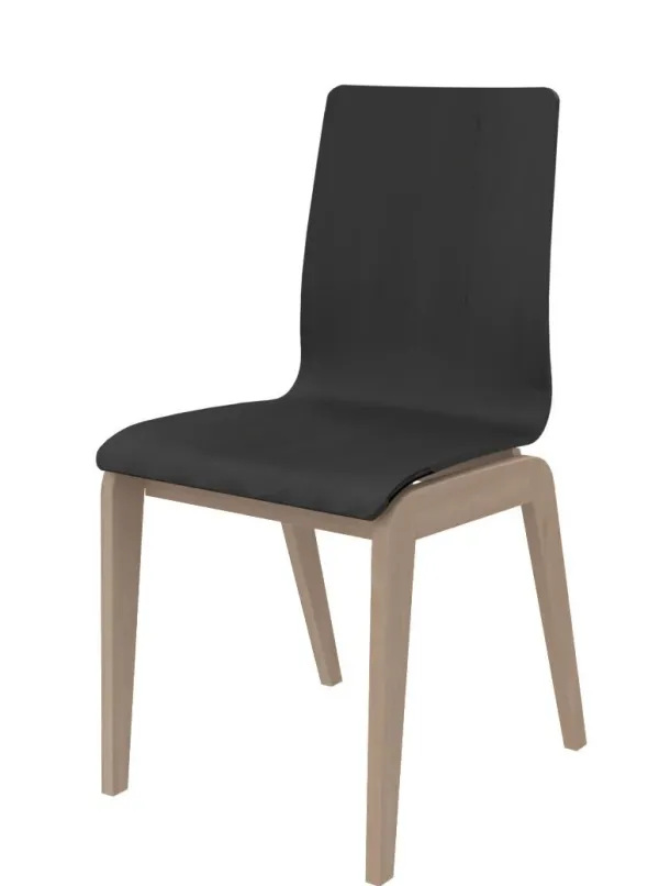 Chaise Adell - coque bois - piétement bois