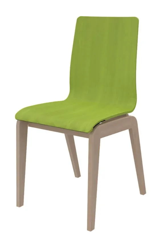 Chaise Adell - coque bois - piétement bois