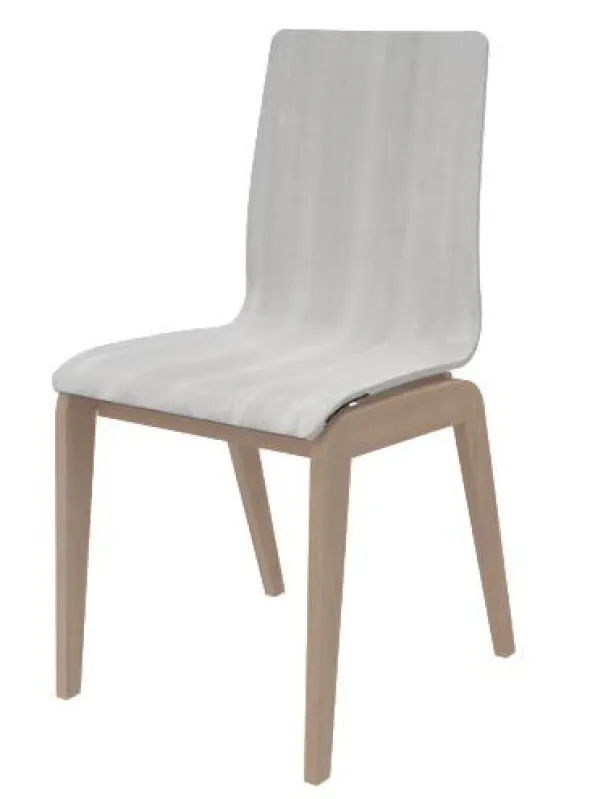 Chaise Adell - coque bois - piétement bois