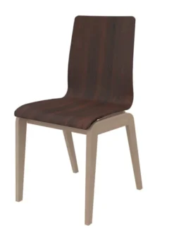 Chaise Adell - coque bois - piétement bois
