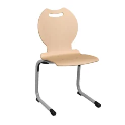 Chaise appui sur table Bandana - coque bois hêtre - piétement acier époxy - taille 5 - lot de 4