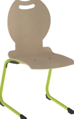Chaise appui sur table Bandana - coque bois hêtre - piétement acier époxy - taille 6 - lot de 4