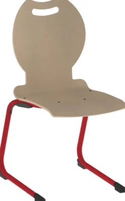 Chaise appui sur table Bandana - coque bois hêtre - piétement acier époxy - taille 6 - lot de 4