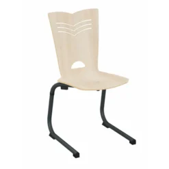 Chaise appui sur table Izoacier coque B - stratifié - piétement acier époxy - lot de 4