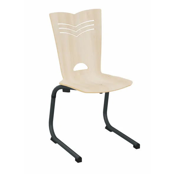 Chaise appui sur table Izoacier coque B - stratifié - piétement acier époxy - lot de 4