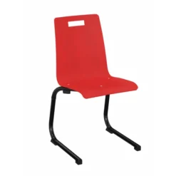 Chaise appui sur table Izoalu coque C - hêtre teinté - piétement aluminium époxy - lot de 4
