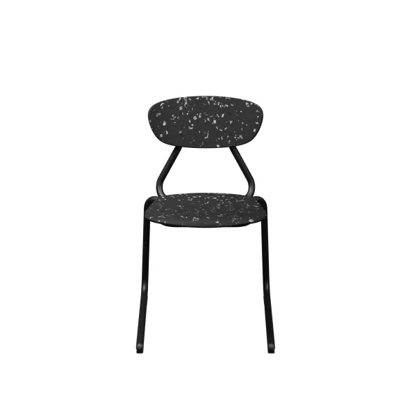 Chaise appui sur table Marmaille - plastique PEHD 100% recyclé - structure acier - empilable