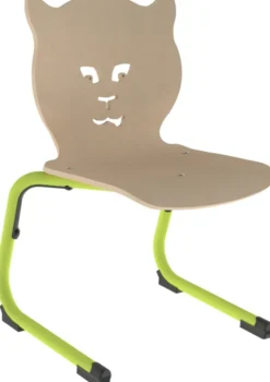 Chaise appui sur table Nala - coque bois hêtre - piétement acier époxy - taille 3 - lot de 4