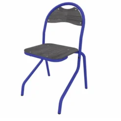 Chaise appui sur table Zen - assise dossier séparés - piétement aluminium - lot de 4