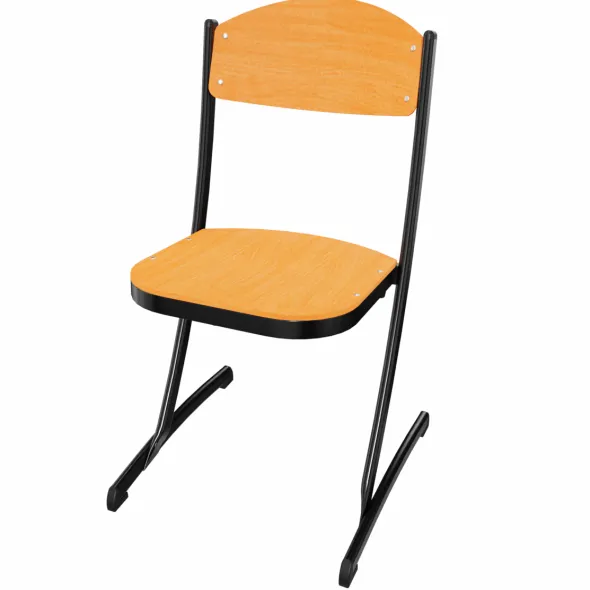 Chaise appui sur table Zen - assise dossier séparés - piétement acier - lot de 4