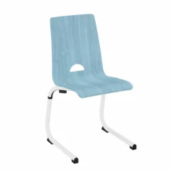 Chaise appui sur table Zen - coque bois - piétement aluminium - lot de 4