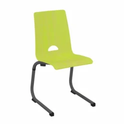 Chaise appui sur table Zen - coque bois - piétement acier - lot de 4
