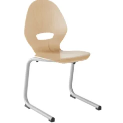 Chaise coque bois - Austin 2 - piétement en appui sur table - Hêtre Verni Naturel - empilable par 6