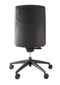 Chaise de bureau Akila - assise tissu B - dossier résille noir -