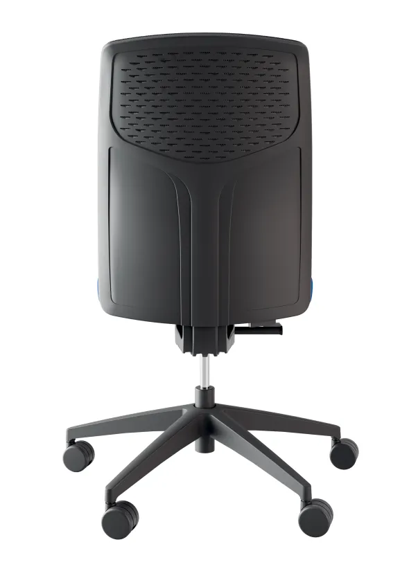Chaise de bureau Akila - assise tissu B - dossier résille noir -