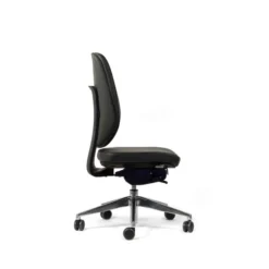 Chaise de bureau Artech - cuir - piétement aluminium poli