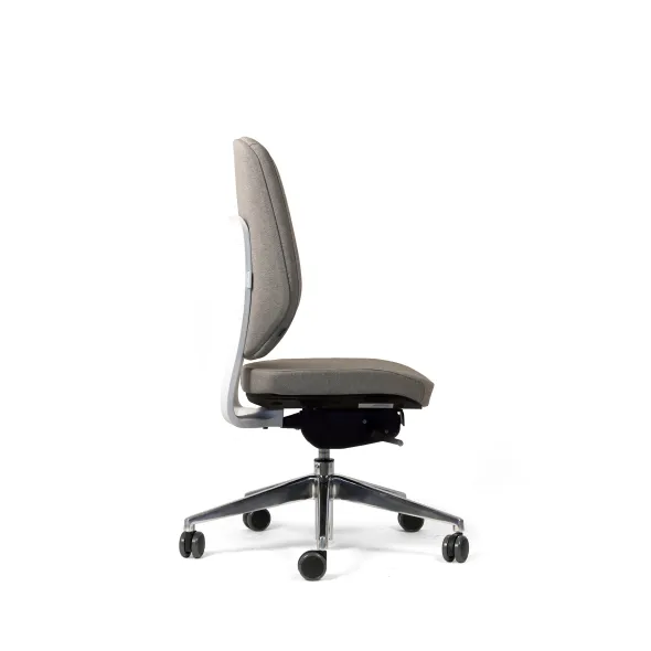 Chaise de bureau Artech - tissu - piétement aluminium poli
