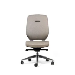 Chaise de bureau Artech - tissu - piétement aluminium poli