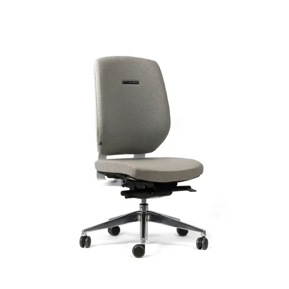 Chaise de bureau Artech - tissu - piétement aluminium poli
