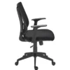 Chaise de bureau Bruneau Tiloa - assise tissu noir dossier maille noir - non conforme ERP