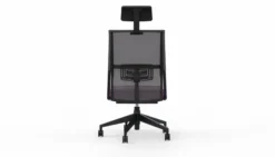 Chaise de bureau Comforto 59 - assise tissu - dossier résille - appui-tête