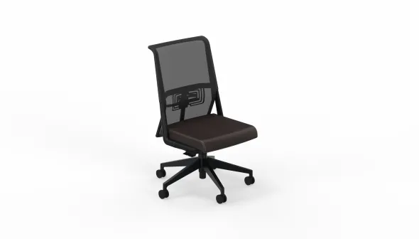 Chaise de bureau Comforto 59 - assise cuir - dossier résille