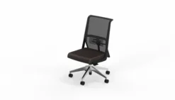 Chaise de bureau Comforto 59 - assise cuir - dossier résille
