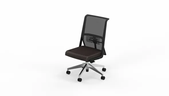Chaise de bureau Comforto 59 - assise cuir - dossier résille