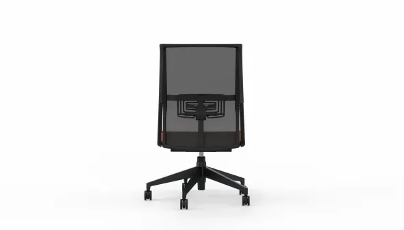 Chaise de bureau Comforto 59 - assise cuir - dossier résille