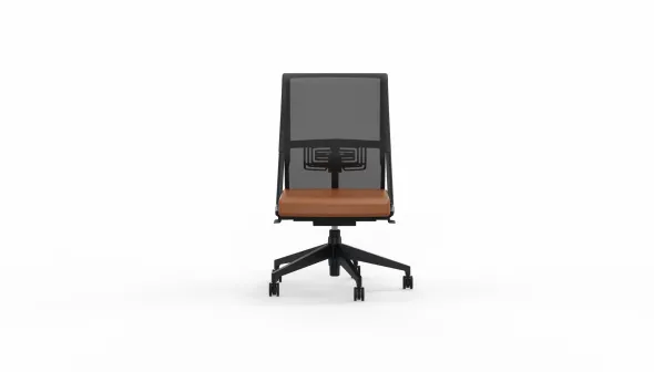 Chaise de bureau Comforto 59 - assise cuir - dossier résille