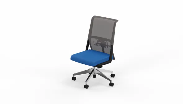 Chaise de bureau Comforto 59 - assise tissu - dossier résille