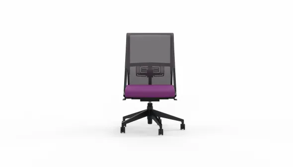 Chaise de bureau Comforto 59 - assise tissu - dossier résille