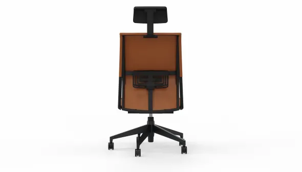 Chaise de bureau Comforto 59 - cuir - appui-tête