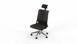 Chaise de bureau Comforto 59 - cuir - appui-tête