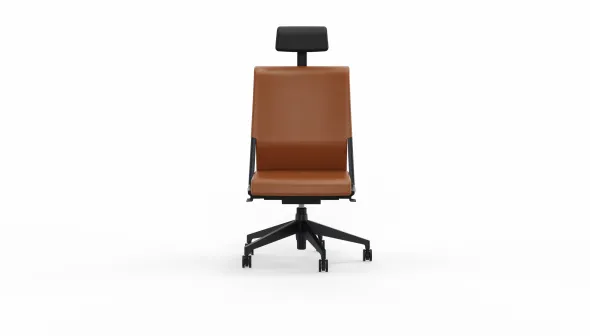 Chaise de bureau Comforto 59 - cuir - appui-tête