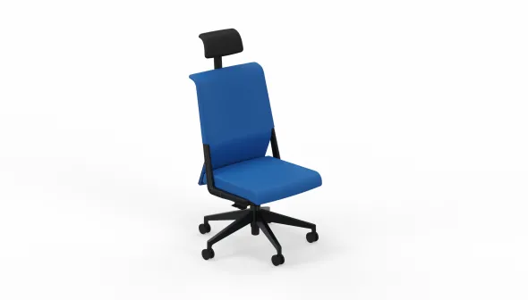 Chaise de bureau Comforto 59 - tissu - appui-tête