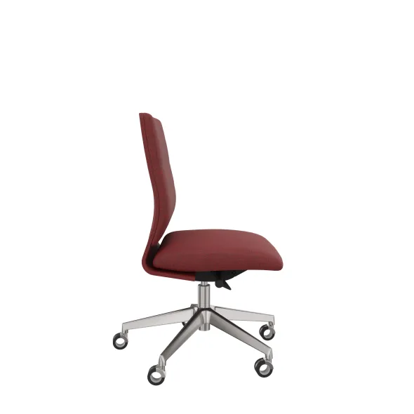 Chaise de bureau Directa - tissu - piétement aluminium poli