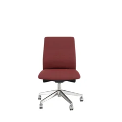 Chaise de bureau Directa - tissu - piétement aluminium poli