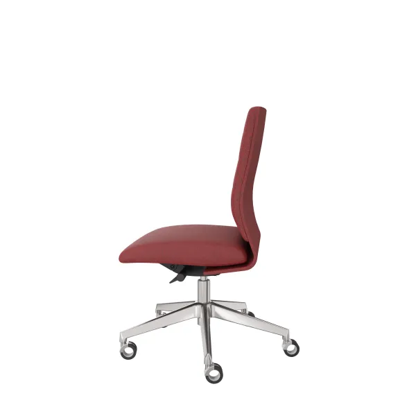 Chaise de bureau Directa - tissu - piétement aluminium poli