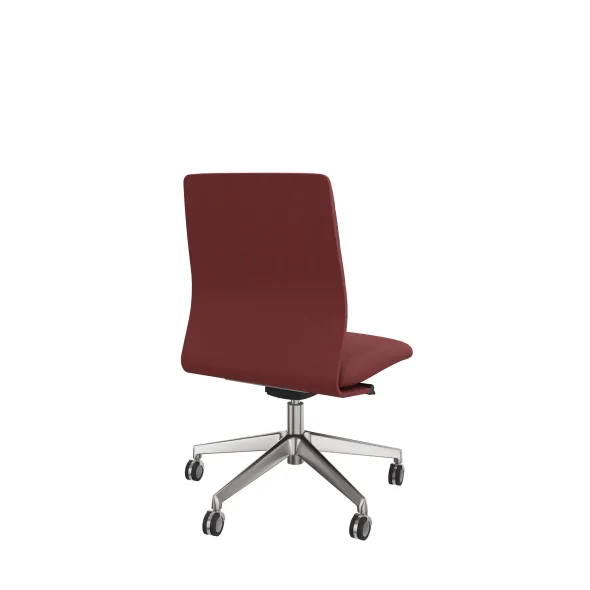 Chaise de bureau Directa - tissu - piétement aluminium poli