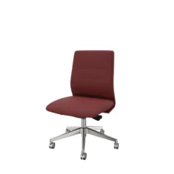 Chaise de bureau Directa - tissu - piétement aluminium poli