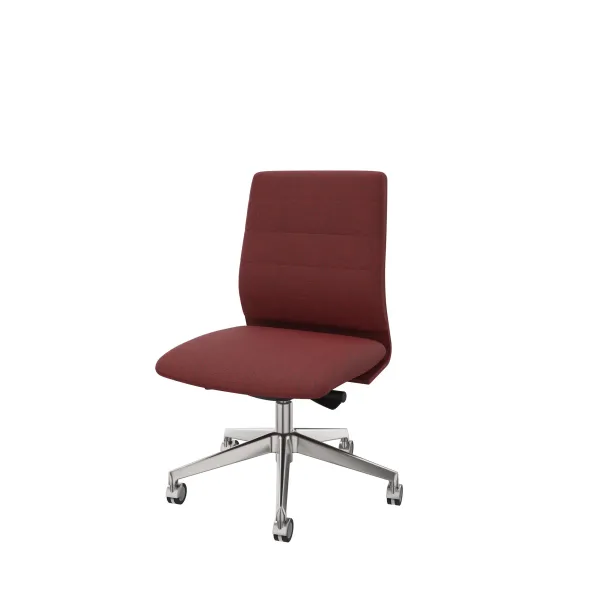 Chaise de bureau Directa - tissu - piétement aluminium poli