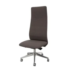 Chaise de bureau Directa - tissu - haut dossier - piétement aluminium poli