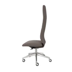 Chaise de bureau Directa - tissu - haut dossier - piétement aluminium poli