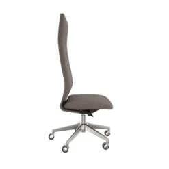 Chaise de bureau Directa - tissu - haut dossier - piétement aluminium poli