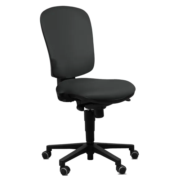 Chaise de bureau Jump - textile enduit anthracite - roulette sol dur